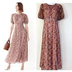 J. Crew Factory Floral Maxi Dress - Brown and Pink